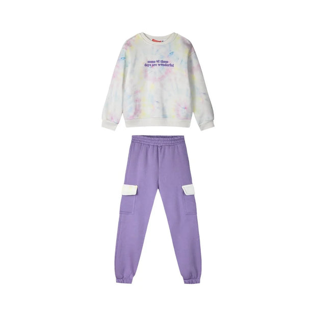 Energiers Kids Tie-Dye Tracksuit Set with Message &amp; Cargo Pants