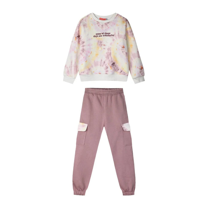 Energiers Kids Tie-Dye Tracksuit Set with Message &amp; Cargo Pants