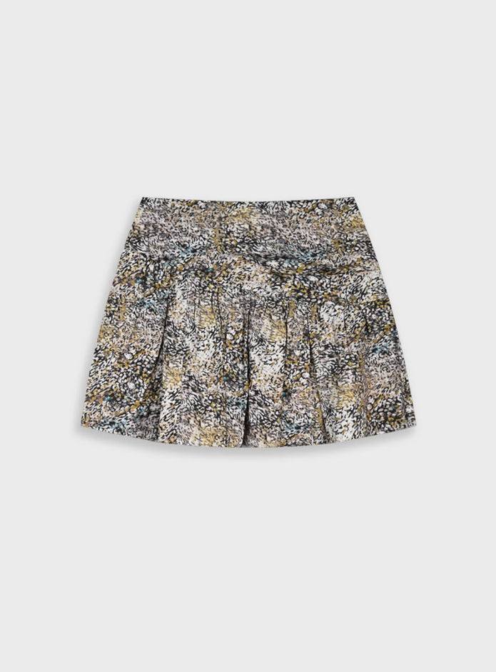 Παιδική φούστα Energiers σε εμπριμέ σχέδιο με πιέτες, μπροστινή όψη