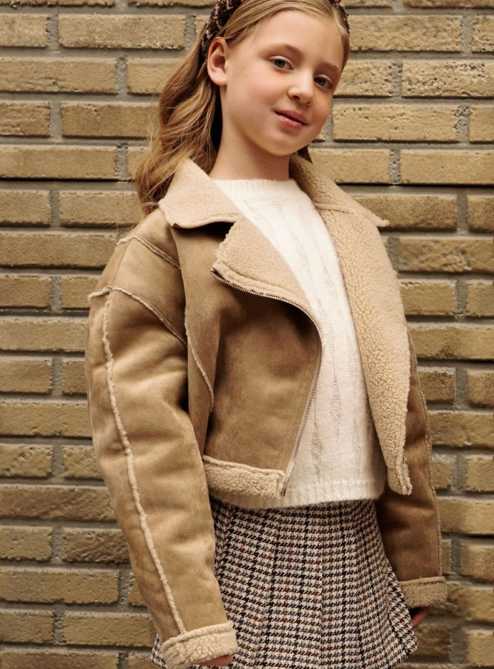 Παιδικό σορτς-φούστα Energiers με καρό pied de poule μοτίβο και αγκράφες