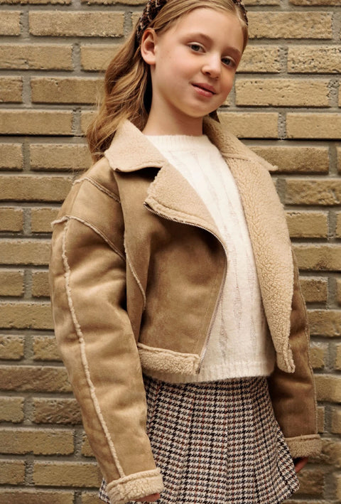 Παιδικό σορτς-φούστα Energiers με καρό pied de poule μοτίβο και αγκράφες