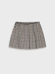 Παιδικό σορτς-φούστα Energiers με καρό pied de poule μοτίβο και αγκράφες