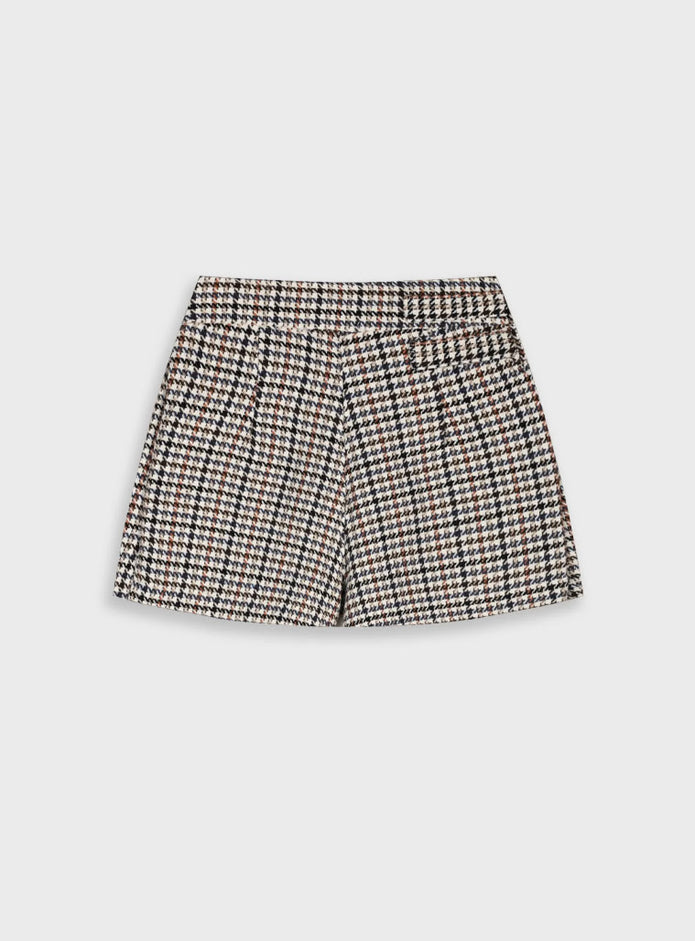 Παιδικό σορτς-φούστα Energiers με καρό pied de poule μοτίβο και αγκράφες