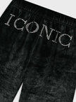 Energiers κοριτσίστικο βελούδινο παντελόνι μαύρο με στρας ICONIC,