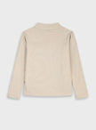 Παιδική ριμπ μπλούζα Energiers σε μπεζ χρώμα με μακρύ μανίκι και ζιβάγκο λαιμόκοψη