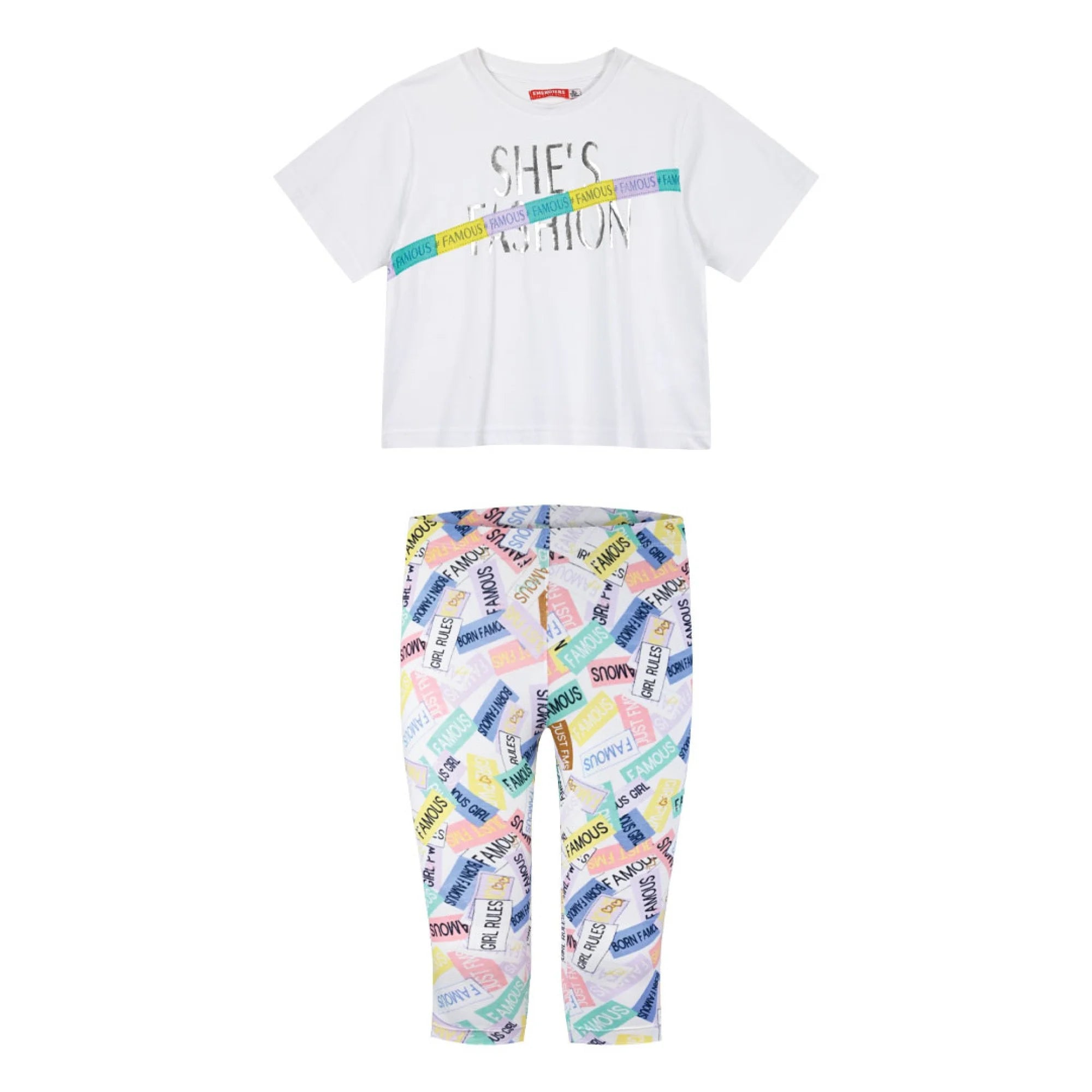 Energiers Girls' Set: Blouse and Leggings with 