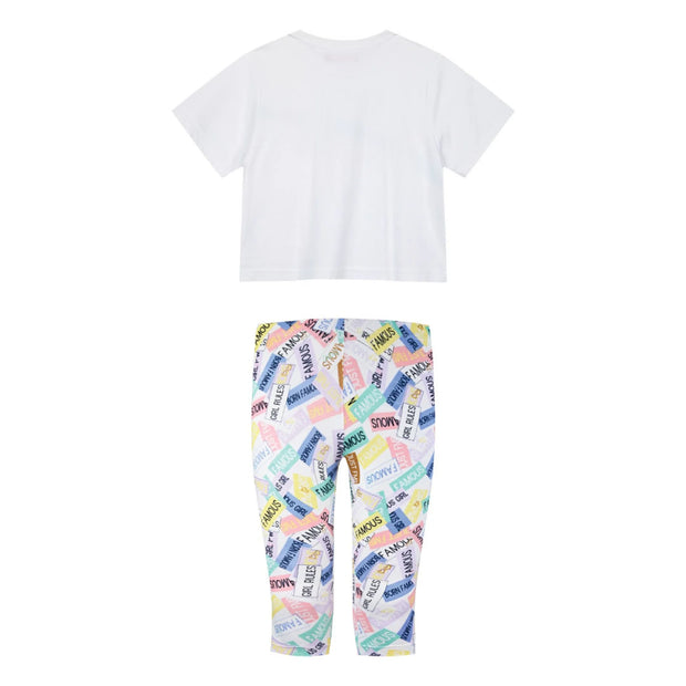 Energiers Girls' Set: Blouse and Leggings with "Celebrities" Print
