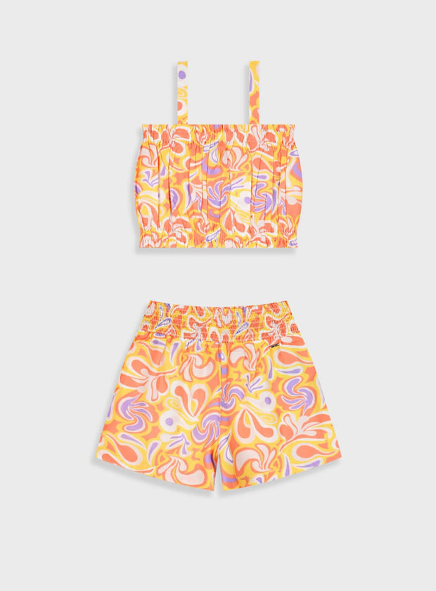 Παιδικό σετ κοριτσιού Energiers με καλοκαιρινό ψυχεδελικό σχέδιο