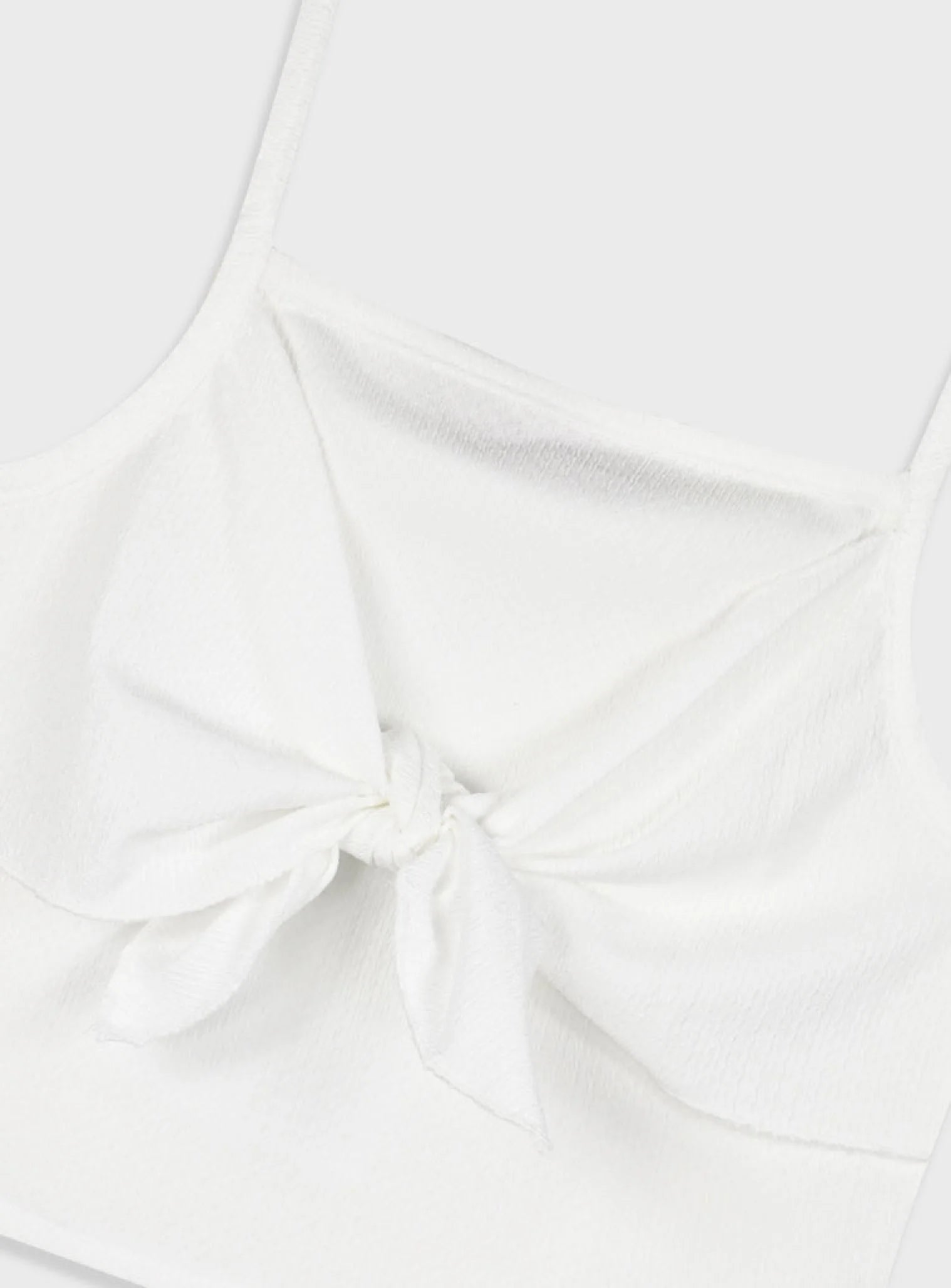 Λευκό crop top Energiers με φιόγκο και μπλε πουά βερμούδα με τσέπες για κορίτσια