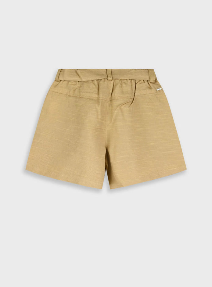 Energiers παιδικό χακί σορτσάκι για κορίτσι με ζώνη και φιόγκο