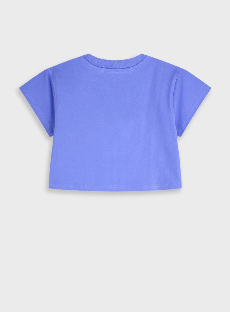 Energiers παιδικό κοντομάνικο crop μπλουζάκι Riviera με floral σχέδιο για κορίτσι