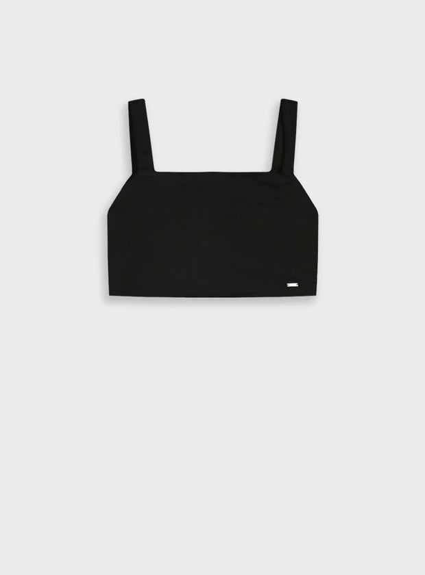 Energiers παιδικό μαύρο crop top με τιράντες για κορίτσι