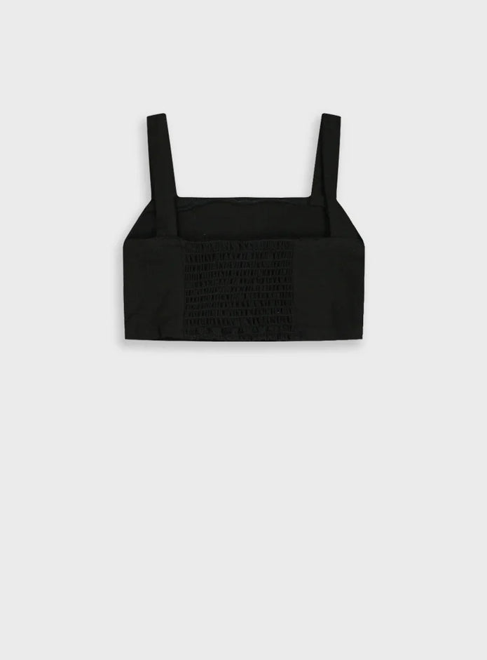 Energiers παιδικό μαύρο crop top με τιράντες για κορίτσι