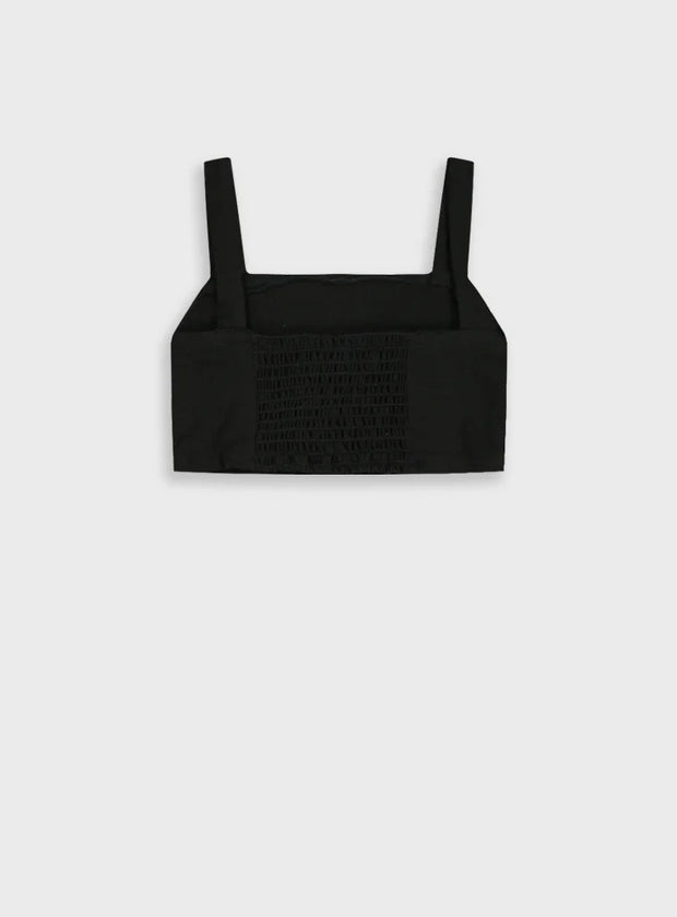 Energiers παιδικό μαύρο crop top με τιράντες για κορίτσι