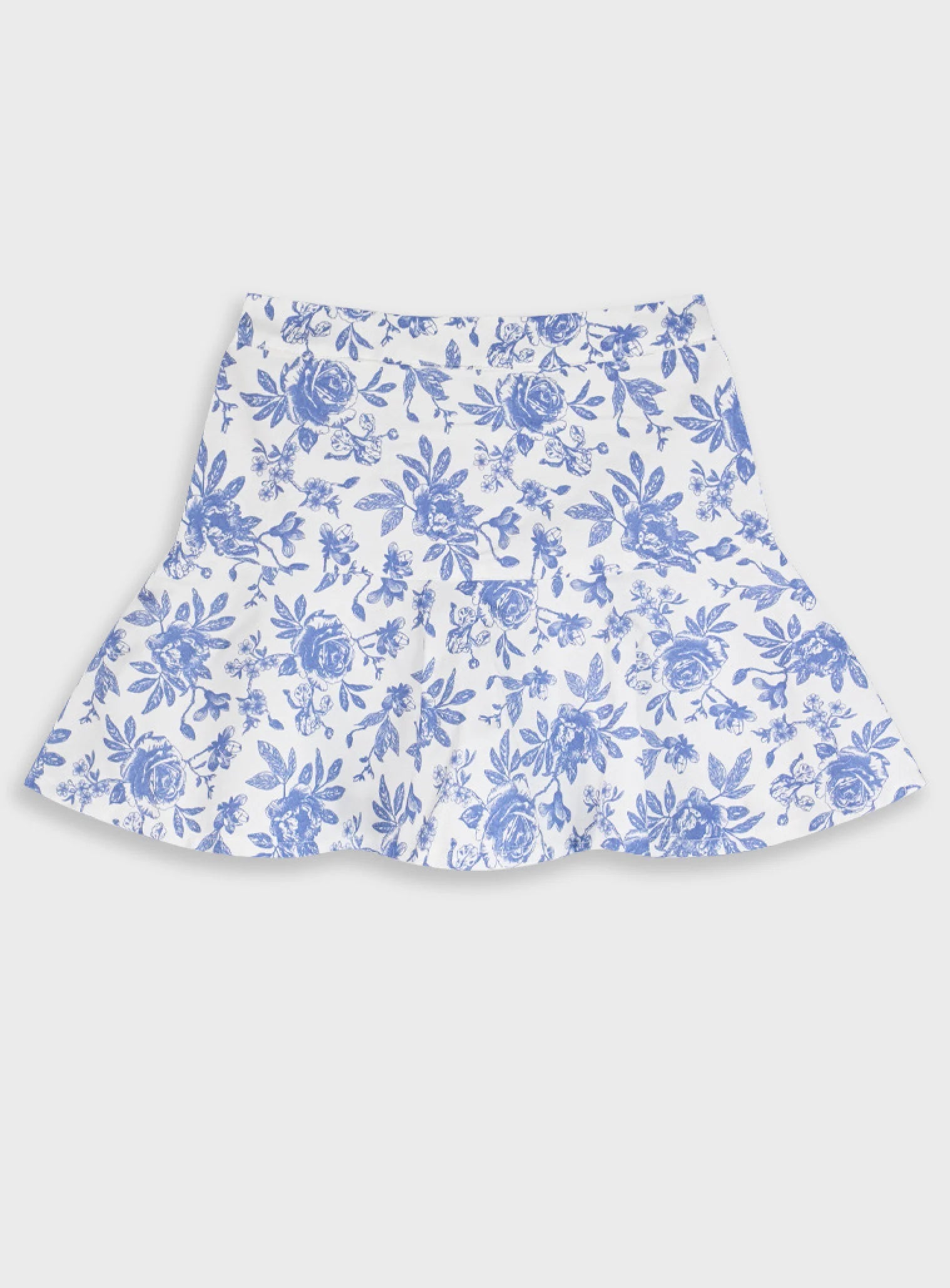 Energiers παιδική φούστα-σορτς λευκή με σιέλ φλοράλ σχέδιο και άνετη εφαρμογή