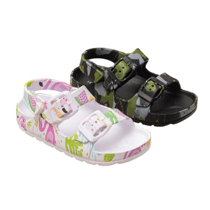 Hot Sand Παιδικά Σανδάλια με Τροπικά Σχέδια και Διπλό Κούμπωμα