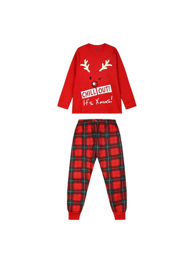 Energiers Children's Christmas Pajamas "Chill Out! It's Xmas"
