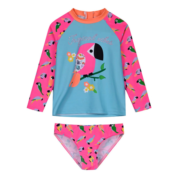 Energies Παιδικό Σετ Μαγιό με Μπλούζα UV Προστασίας και Σλιπ - Tropical Parrot