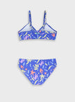 παιδικό μαγιό μπικίνι Energiers μπλε με πολύχρωμο tropical print κορίτσι