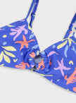 παιδικό μαγιό μπικίνι Energiers μπλε με πολύχρωμο tropical print κορίτσι
