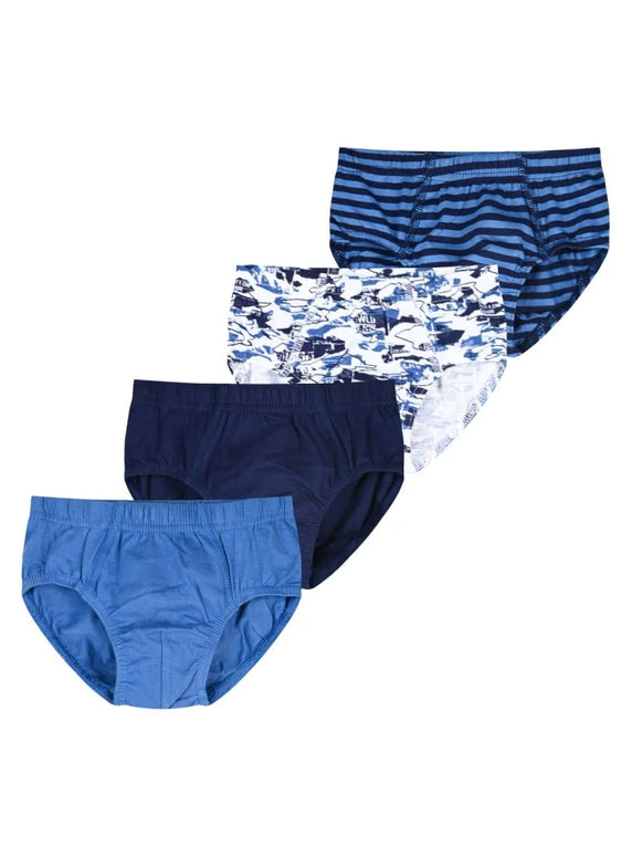 Energiers Set of 4 Children's Underwear for Boys Blue Shades