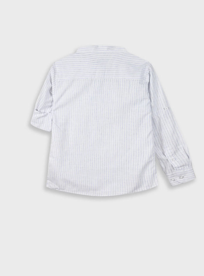 Energiers Παιδικό πουκάμισο αγοριών λευκό με ρίγες και όρθιο γιακά – Tsakalino.gr