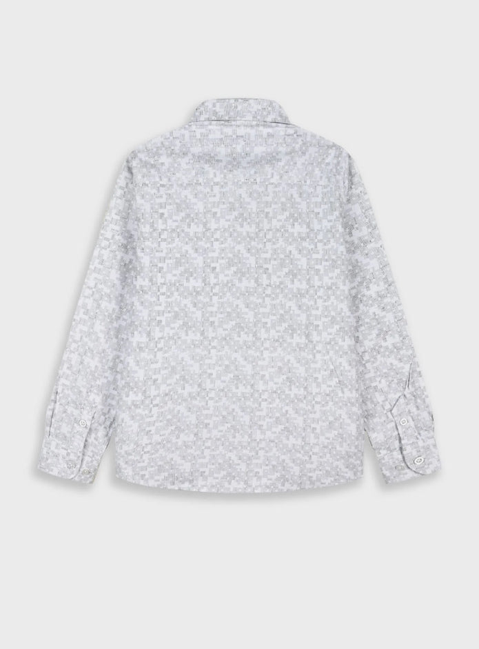 Παιδικό λευκό πουκάμισο Boutique με γκρι γεωμετρικό μοτίβο και κουμπιά μπροστά.

Μακρυμάνικο πουκάμισο Boutique σε λευκή απόχρωση με μοτίβο.

Boutique παιδικό πουκάμισο με γιακά και διακριτικό σχέδιο.