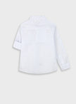 Boutique παιδικό πουκάμισο λευκό με γαλάζιο μικροσχέδιο 100% βαμβάκι