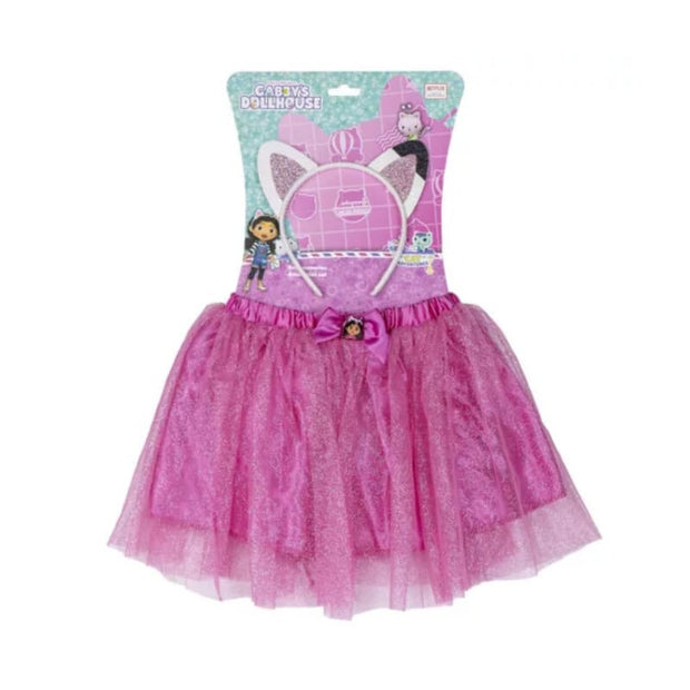 Παιδικό σετ Gabby’s Dollhouse με ροζ φούστα και στέκα μαλλιών