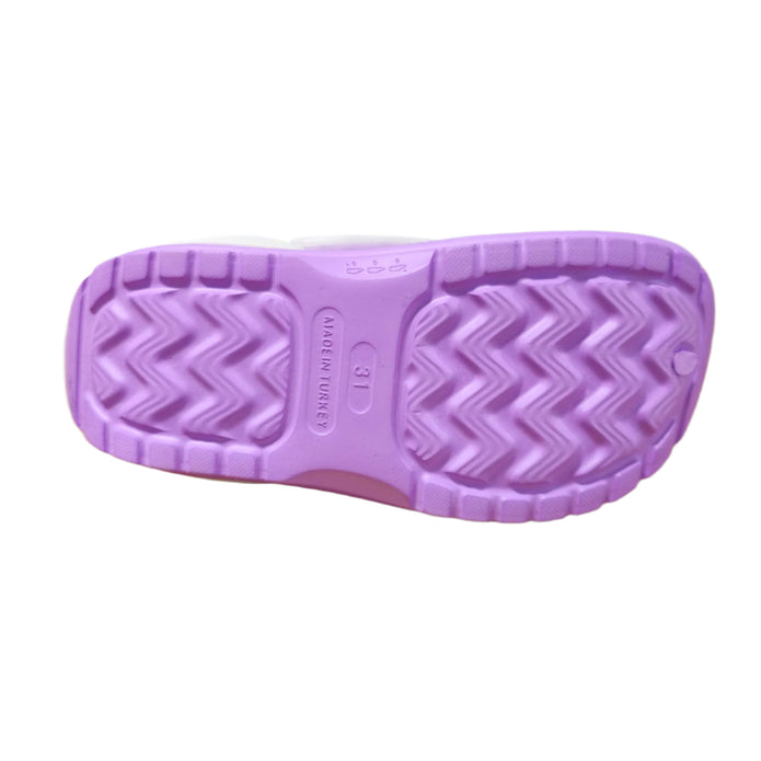 Παιδικές μωβ παντόφλες Twingo με charms και λευκό λουράκι
crocs