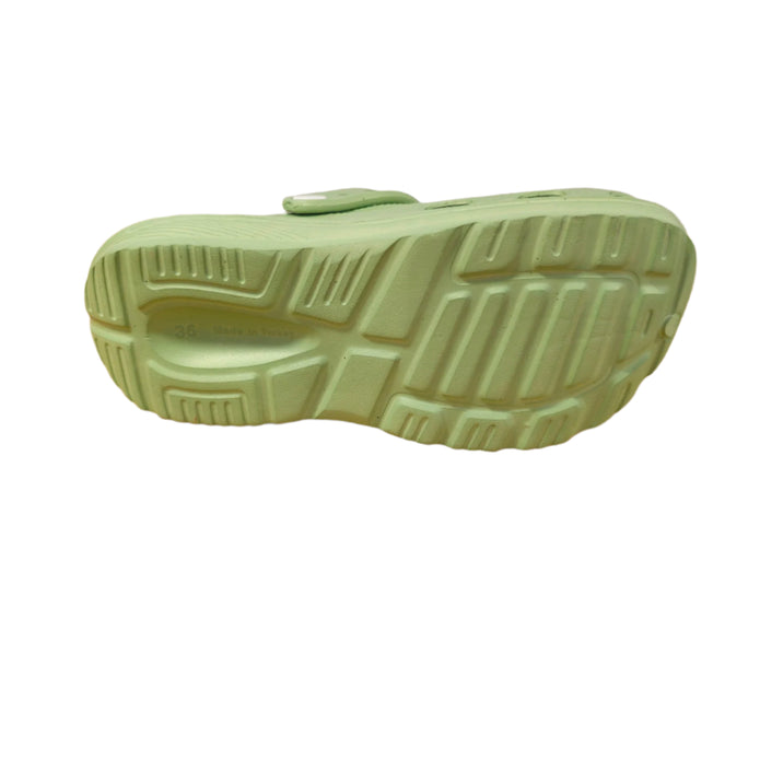 Παιδικές μέντα παντόφλες Twingo με διακοσμητικά charms και λουράκι στη φτέρνα crocs
