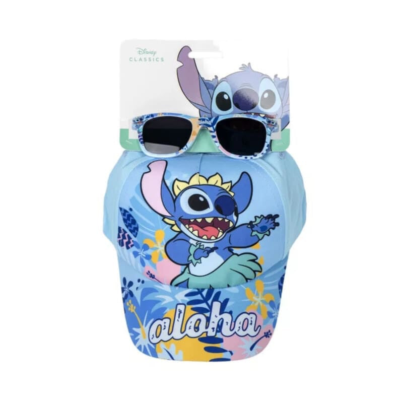 Παιδικό σετ Disney Lilo & Stitch με καπέλο και γυαλιά ηλίου UV400