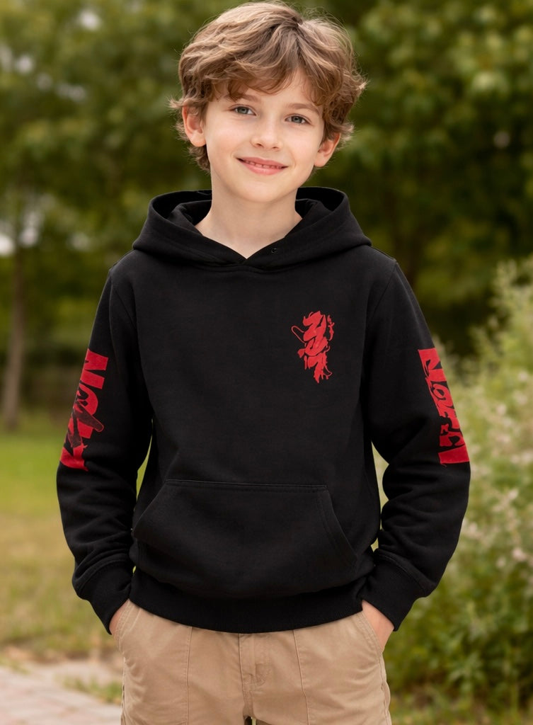 Nike παιδικό μαύρο hoodie FB9329-010 με κουκούλα
