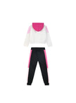 Energiers Παιδικό Σετ Φόρμας - Λευκό Φούτερ και Μαύρο Παντελόνι με Ροζ Λεπτομέρειες