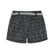Energiers Παιδικό Σορτς Καρό με Ζώνη - Μαύρο/Λευκό