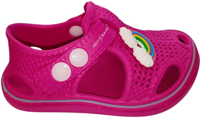 Hot Sand Παιδικά Σανδάλια  με Ουράνιο Τόξο - Φούξια