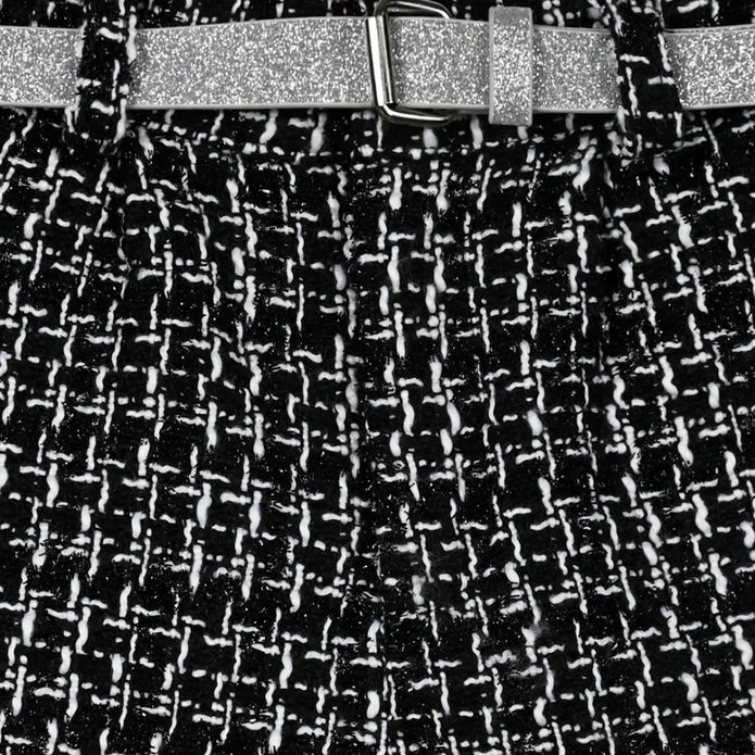 Energiers Παιδικό Σορτς Καρό με Ζώνη - Μαύρο/Λευκό