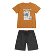 Energiers Kids Set - Printed T-Shirt & Cotton Bermuda Shorts