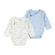 Energiers Σετ 2 Βρεφικά Κορμάκια με Μακρύ Μανίκι και Χαριτωμένα Σχέδια