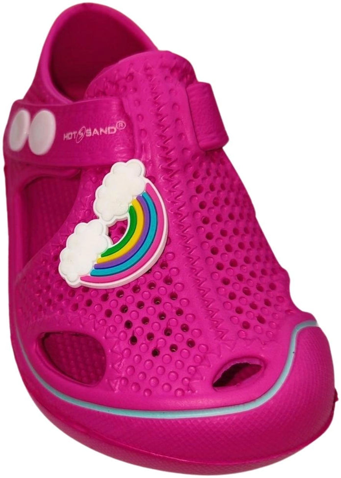 Hot Sand Παιδικά Σανδάλια  με Ουράνιο Τόξο - Φούξια