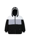 Αγορίστικο μπουφάν Energiers διπλής όψης colorblock μαύρο γκρι λευκό μπροστά όψη