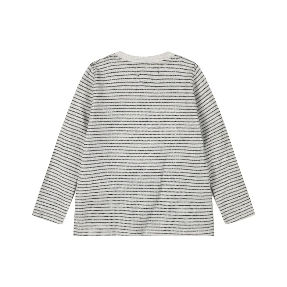 Πίσω όψη αγορίστικης μπλούζας Energiers με λεπτές ρίγες και μακρύ μανίκι