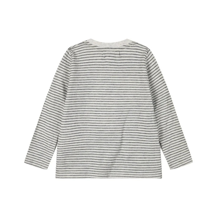 Πίσω όψη αγορίστικης μπλούζας Energiers με λεπτές ρίγες και μακρύ μανίκι