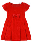 Παιδικό κόκκινο βελούδινο φόρεμα Energiers με φιόγκο στη μέση
