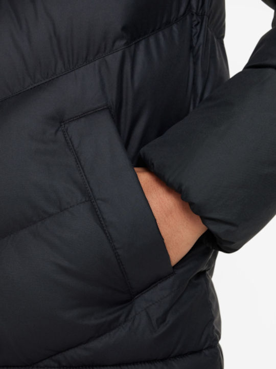 Nike παιδικό μαύρο puffer μπουφάν με κουκούλα FN7730-010