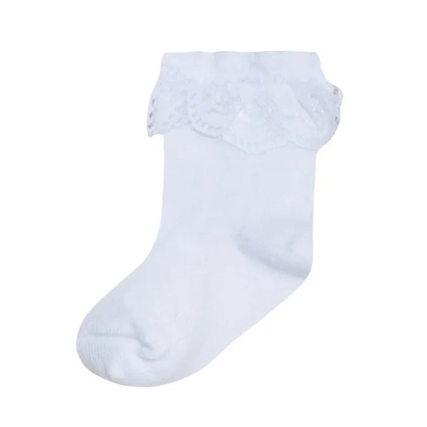 Energiers Baby White Socks with Lace