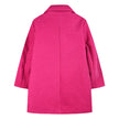  Πίσω όψη φούξια παιδικού παλτού, κομψό και ζεστό για το χειμώνα.