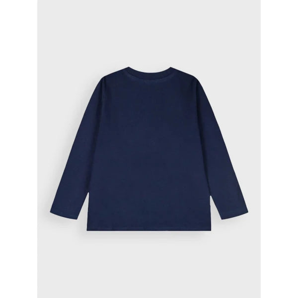 Πίσω όψη παιδικής χριστουγεννιάτικης μπλούζας Energiers μπλε σκούρα